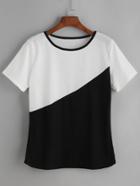 Shein Contrast Trim Color Block Tee