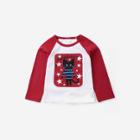 Shein Girls Letter And Cat Print T-shirt