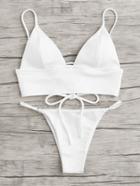 Shein Lace Up Back Bikini Set