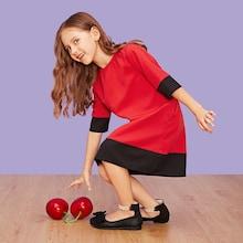 Shein Girls Zip Back Colorblock Dress