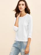 Shein White Raglan Sleeve T-shirt