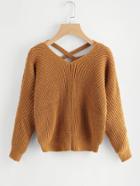 Shein Criss Cross V Back Sweater