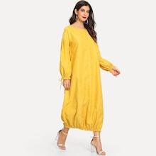 Shein Drop Shoulder Tie Detail Longline Dress