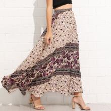 Shein Mixed Print Maxi Skirt