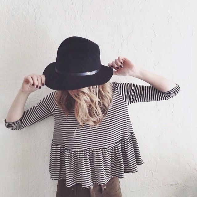 Shein White Striped Flounce T-shirt