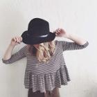 Shein White Striped Flounce T-shirt