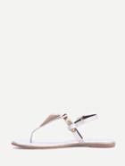 Shein Silver T-strap Studded Sandals