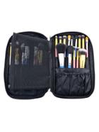 Shein Black Zipper Makeup Bag With Small Mesh Bag