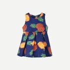 Shein Girls Pineapple Print Jacquard Dress