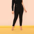 Shein Plus Double Breasted Skinny Pants