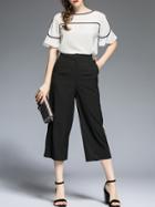 Shein Black Bell Sleeve Top With Pockets Pants
