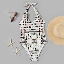 Shein Random Geometric Pattern Swimsuit