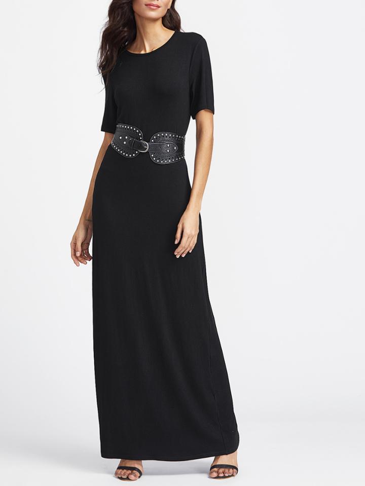 Shein Short Sleeve Maxi Tee Dress