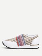 Shein Striped Detail Woven Design Sneakers