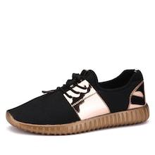 Shein Men Metallic Panel Lace Up Mesh Sneakers