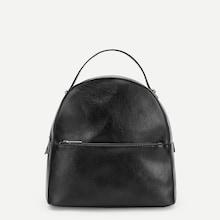 Shein Plain Zipper Backpack With Guitar Strap