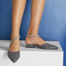 Shein Point Toe Rhinestone Flats