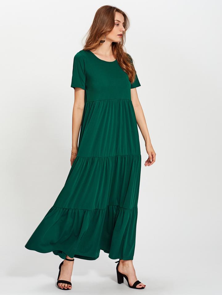 Shein Tiered Detail Maxi Dress
