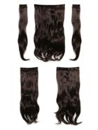 Shein Black Cherry Clip In Soft Wave Hair Extension 5pcs