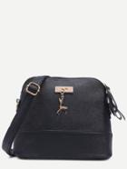 Shein Black Metal Deer Charm Embellished Dome Bag