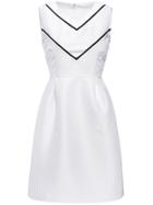 Shein White V Neck Sleevelss Chevron Shift Dress