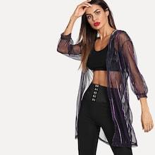 Shein Mesh Hooded Coat