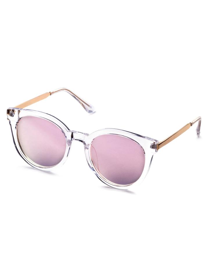 Shein Pink Lens Clear Cat Eye Frame Sunglasses