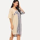 Shein Contrast Color Asymmetric Hem Dress