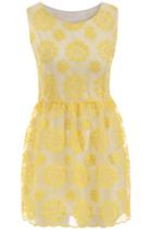 Shein Embroidered Organza Sun Dress