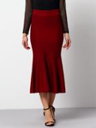 Shein Burgundy Slim Fishtail Skirt
