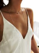 Shein Round Pendant Double Layered Choker Necklace