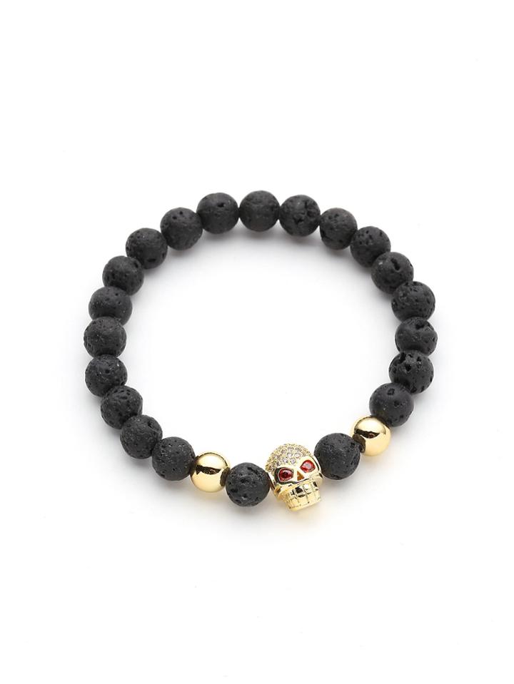 Shein Skeleton Detail Beads Bracelet