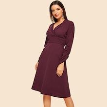 Shein Fit & Flare Wrap Dress