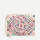 Shein Embroidery Detail Clutch Bag