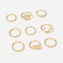 Shein Heart & Moon Ring Set 9pcs
