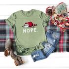 Shein Christmas And Letter Print Tee