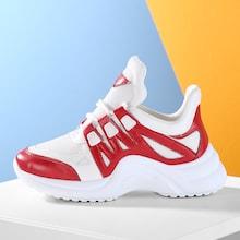 Shein Retro Inspired Two Tone Lace Up Chunky Sneakers
