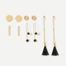 Shein Bar & Tassel Drop Earrings 5pairs