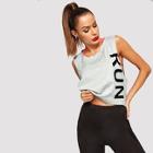 Shein Letter Print Shell Top