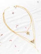 Shein Gold Charm Pendant Layered Necklace