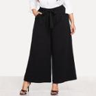 Shein Plus Self Belted Palazzo Pants