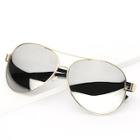 Shein Men Metal Frame Mirror Lens Sunglasses