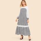 Shein Plaid Contrast Dress