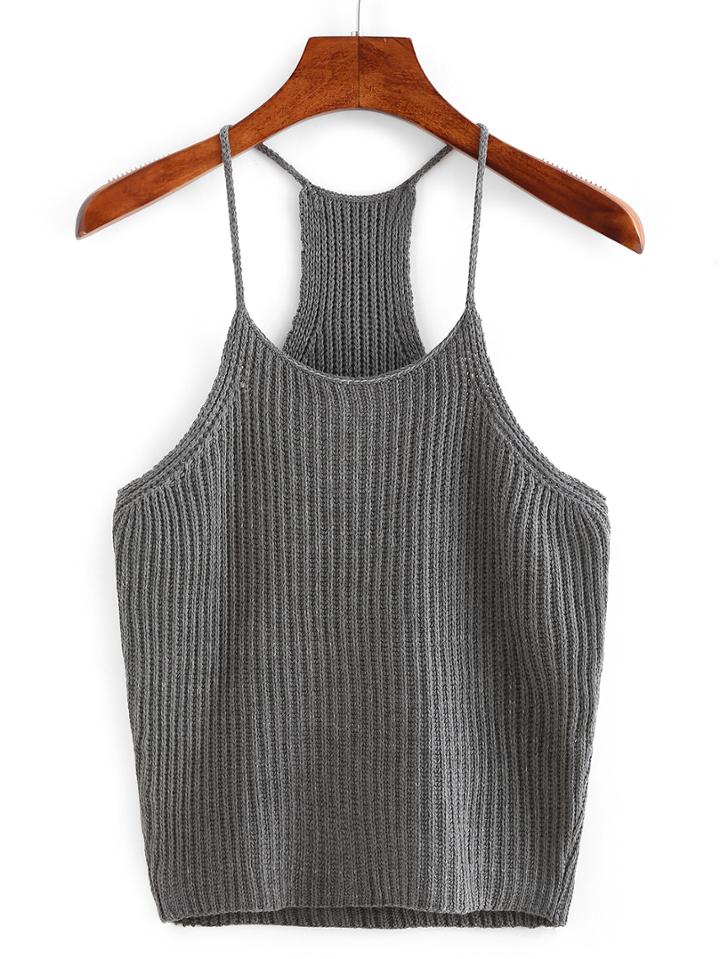 Shein Grey Spagheti Strap Tank Top