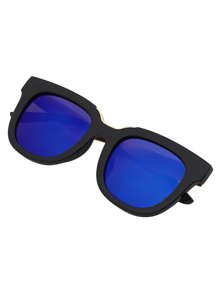 Shein Bold Full Frame Metal Temples Sunglasses