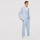 Shein Men Solid Blazer & Waistcoat & Pants