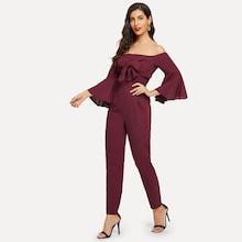 Shein Self Tie Off The Shoulder Jumpsuit