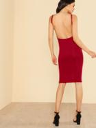Shein Low Back Form Fitted Dress