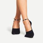 Shein Faux Pearl Detail Invisible Socks With Ankle Strap