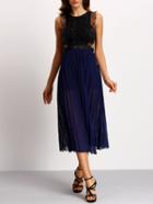Shein Cut Out Flounce Pleated Split Dress
